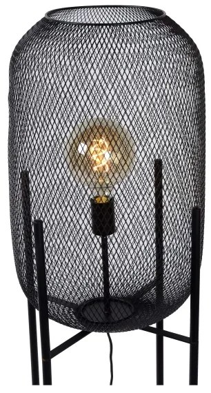 Lucide 45785/01/30 - Stojacia lampa MESH 1xE27/40W/230V čierna