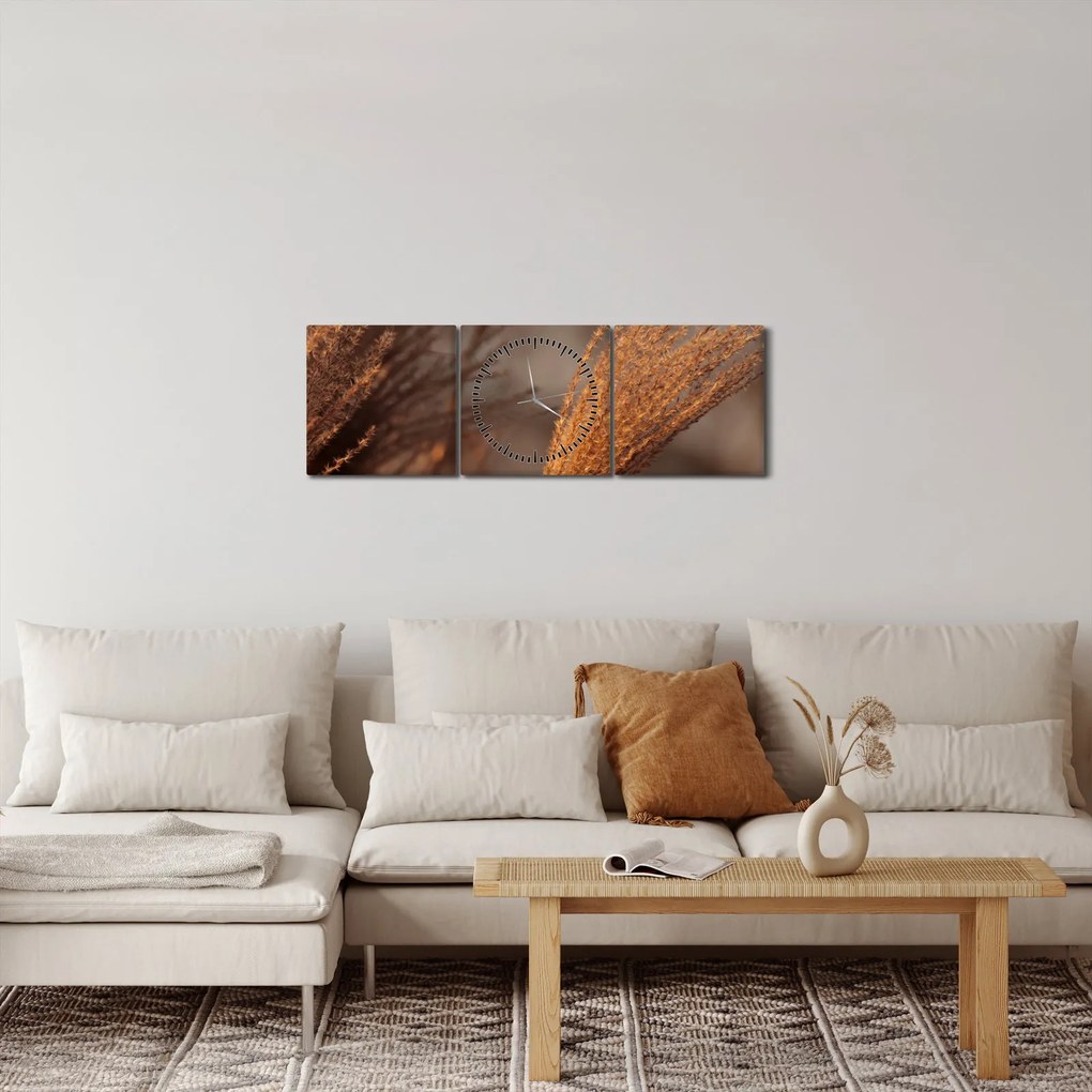 Obraz - Kortadéria (s hodinami) (90x30 cm)