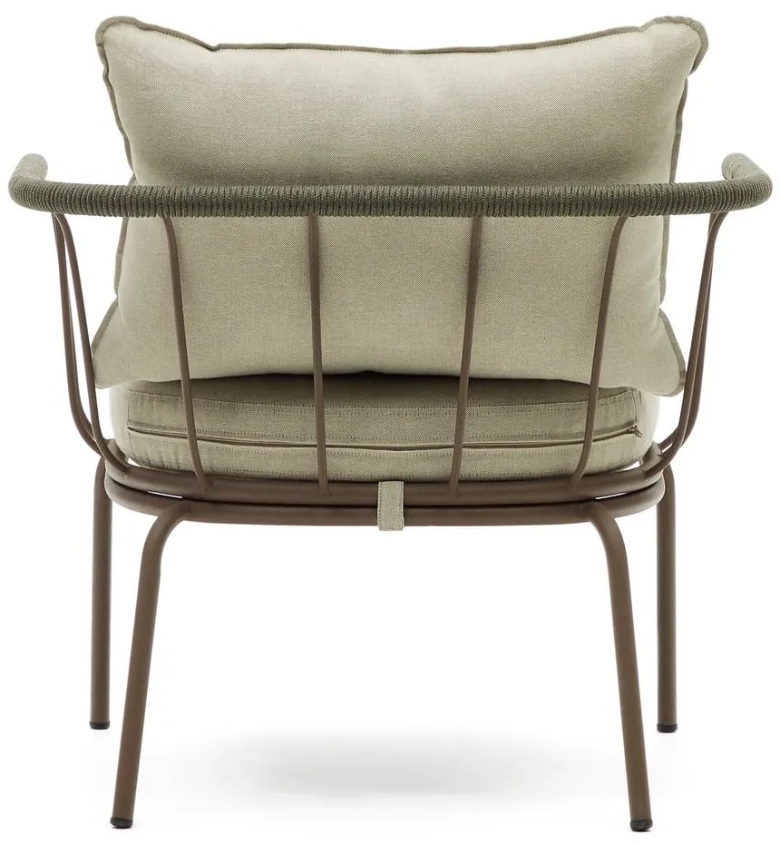 Svetlozelené kovové záhradné kreslo Salguer - Kave Home