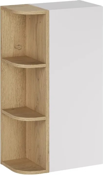 Závesná kúpeľňová skrinka Aster 45 cm biela/dub cremona