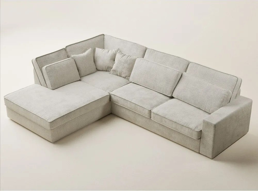 Sivobéžová ženilková rohová pohovka (ľavý roh/do L) Kirou – Maison de Rêve