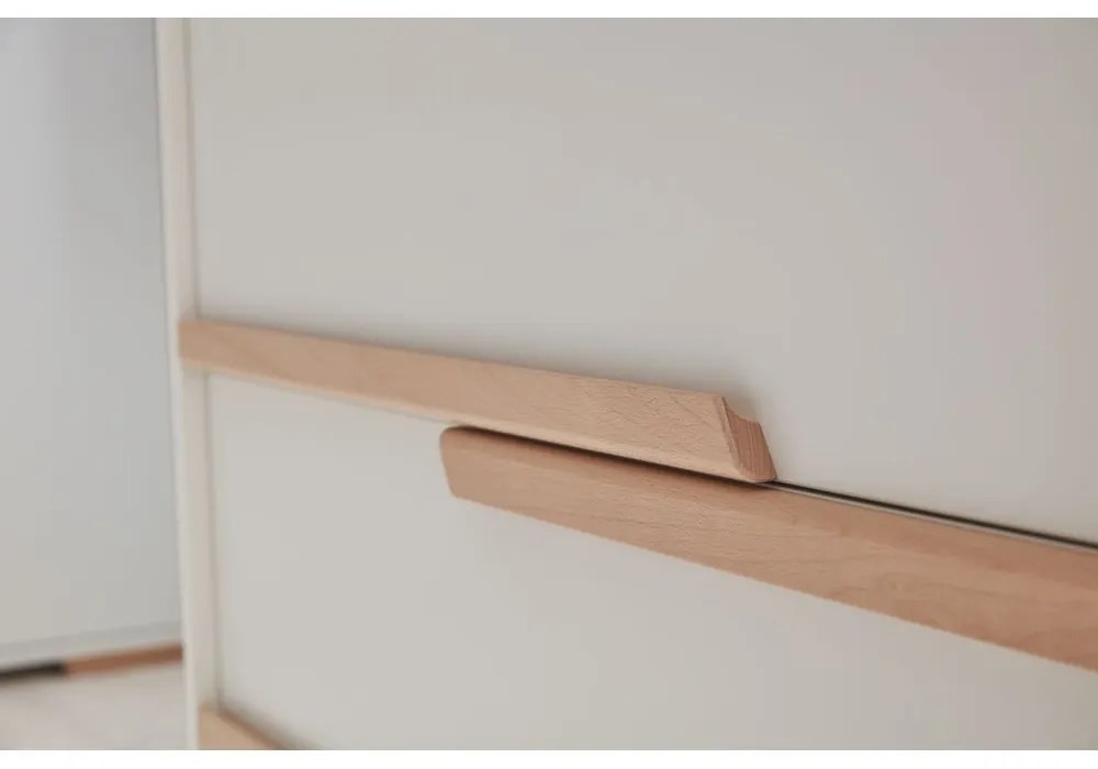 Biela detská komoda so zásuvkami Pinio Snap