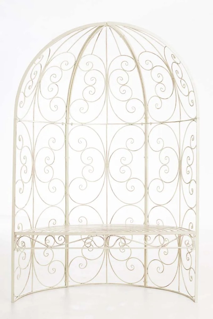 Oblúk na ruže Rosie s lavičkami - Krémová antik