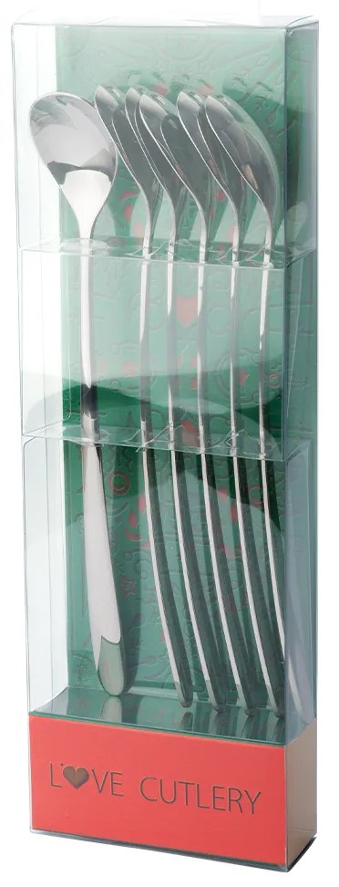 Latte lyžičky so srdiečkom 6 ks set, vianočné balenie - Love Cutlery - 116639