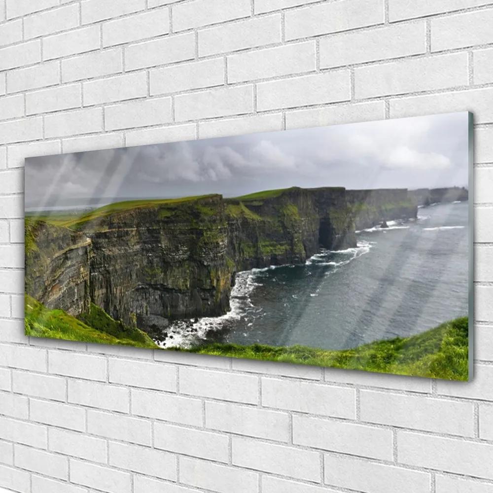 Obraz plexi Záliv skaly voda krajina 125x50 cm