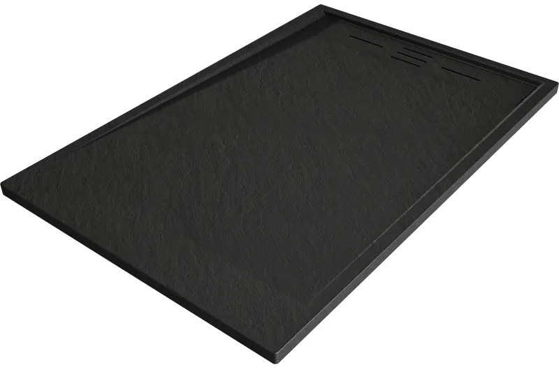 Mexen Amon, SMC obdĺžniková sprchová vanička 130 x 80 cm, čierna, 4F708013