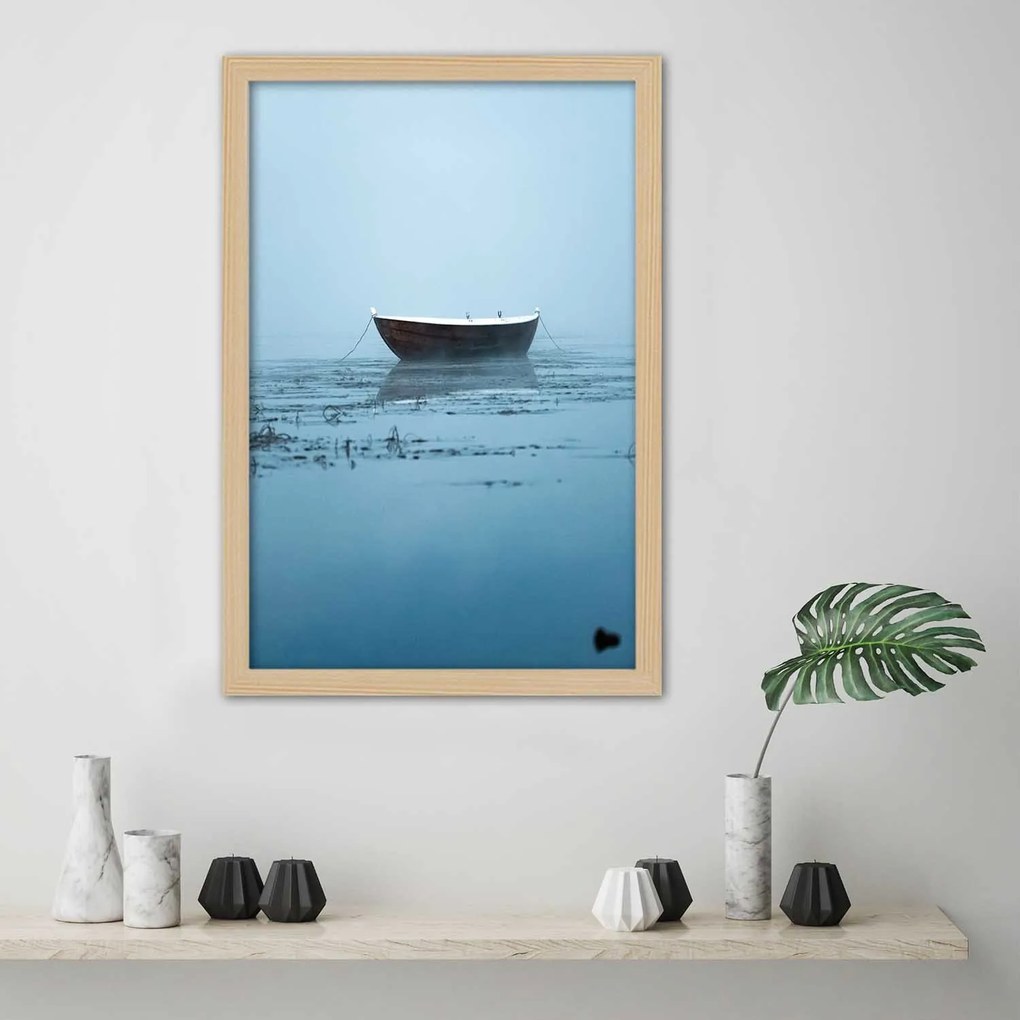 Gario Plagát Loď v hmle Farba rámu: Bez rámu, Rozmery: 30 x 45 cm