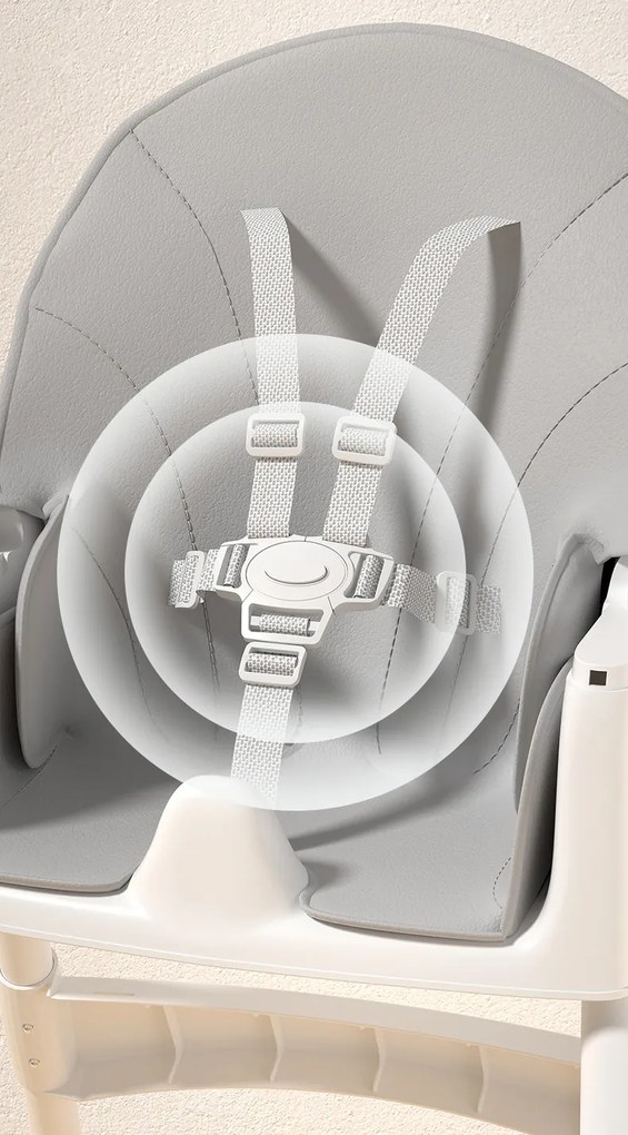 Stolička na kŕmenie KDK03 4v1 sivá + košík a kolieska ZDARMA