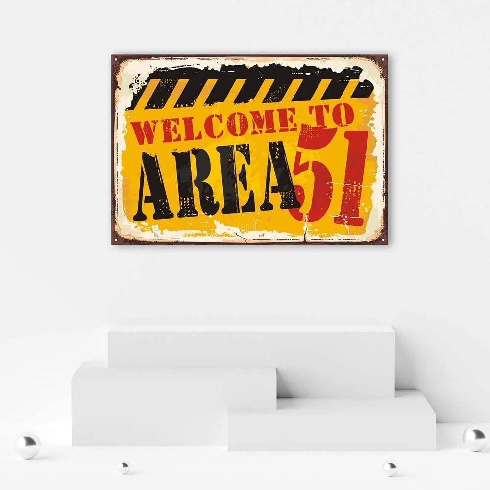 Obraz na plátně Retro značka Area 51 - 120x80 cm