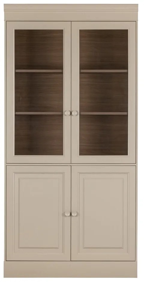 Sivá vitrína z borovicového dreva 105x215 cm Chow – vtwonen
