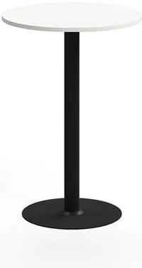 Barový stôl ALVA, Ø700x1000 mm, HPL, čierna/biela