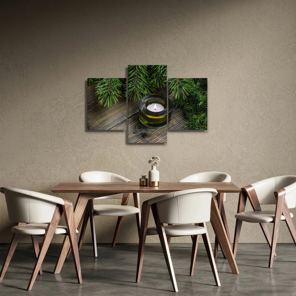 Obraz - vianočná sviečka (90x60 cm)