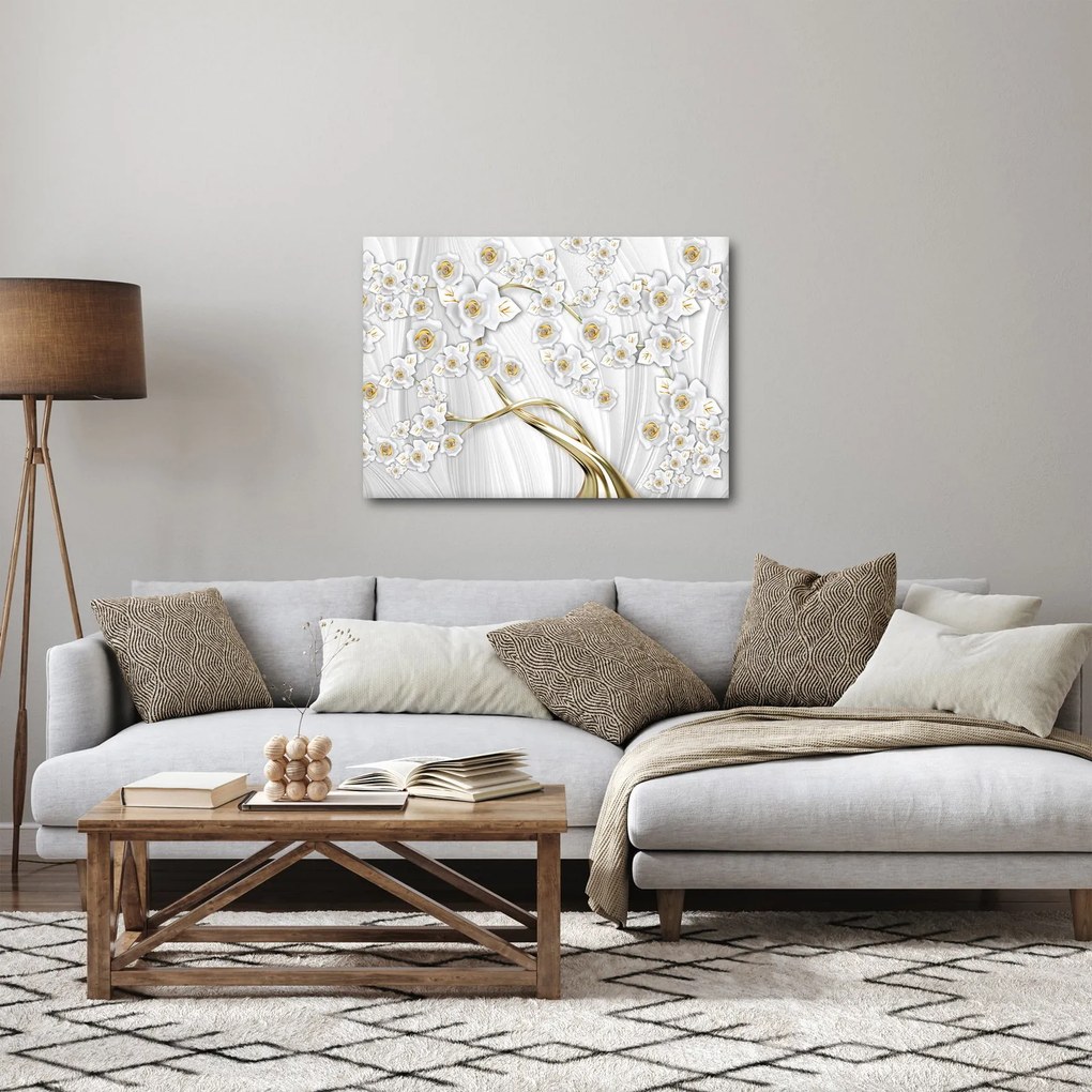 Obraz - Strom so zlatým dekorom (70x50 cm)