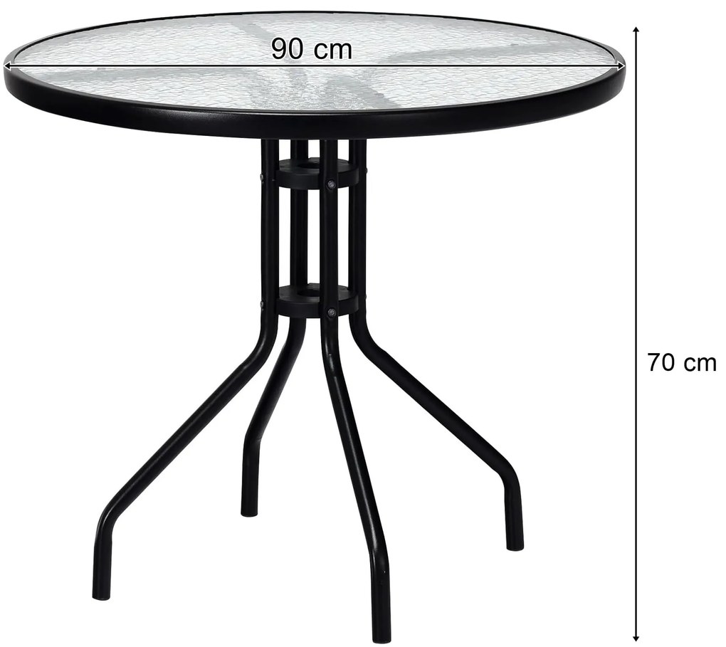 Dekorstudio Okrúhly stôl na balkón ISLAND 90cm