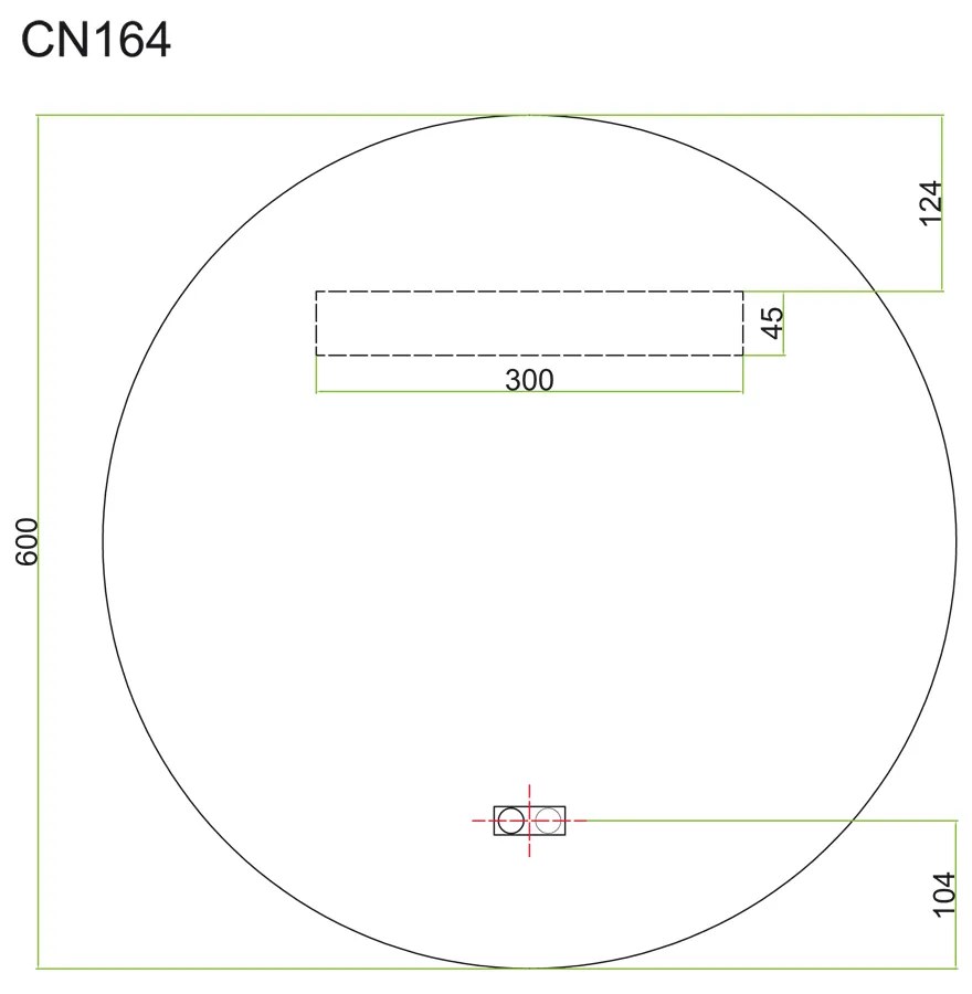 Mereo Mereo, Zrkadlo okrúhle, LED osvetlenie, MER-CN164
