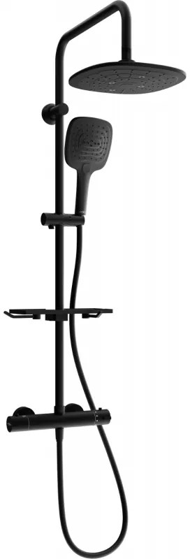 Mexen KT17 sprchový set s termostatickou batériou Kai, čierna,771501793-70