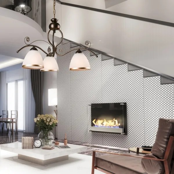 Luster na reťazi RETRO II 3xE27/60W/230V