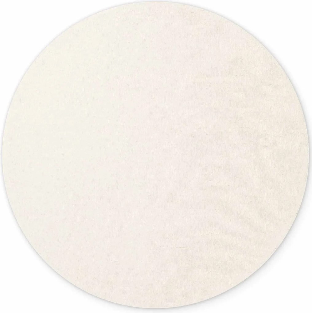 ELLE Decoration, Kusový koberec Puristic Knots 106318 Natural White kruh z kolekcie Elle, 200x200 (priemer) kruh, biela, obývacia izba