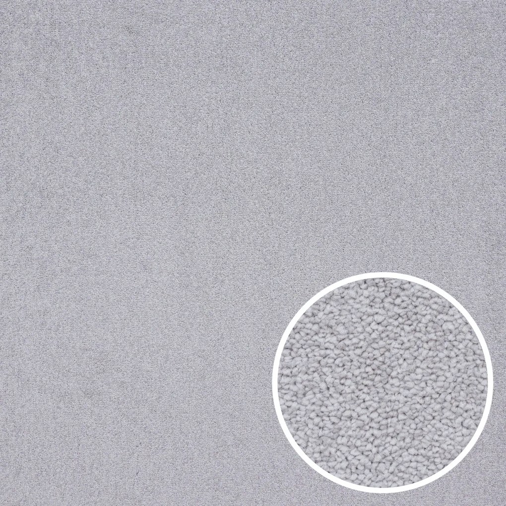 Metrážny koberec Royal Lux 90, na mieru, šíře 4m, šedá, fusion back, detská izba, AladinWorld Expres