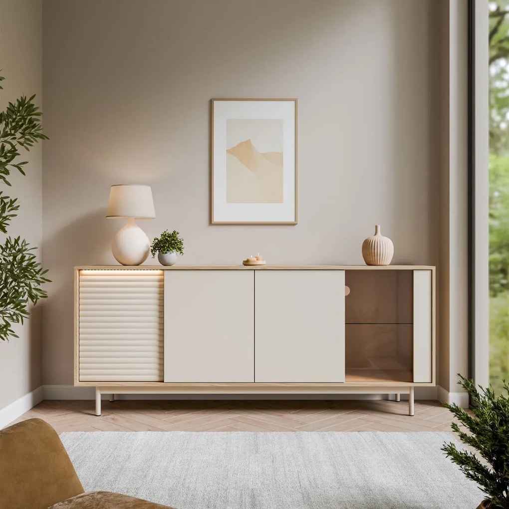 KOMODA CELESTINO 3D1W DUB + KAŠMÍR 184 cm