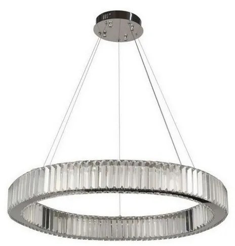 LED Stmievateľný luster na lanku LED/50W/230V 3000-6500K chróm + diaľkové ovládanie