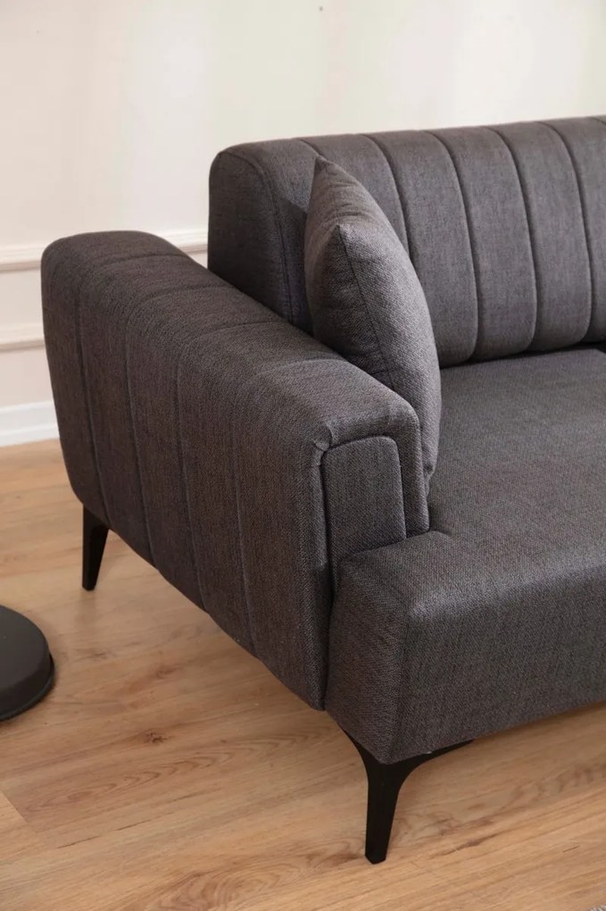 Rohová sedací souprava Hamlet 270 cm tmavě šedá pravá