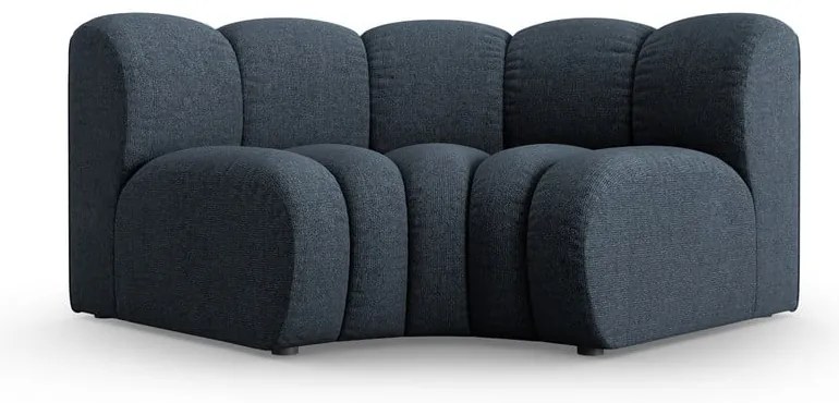 Modrý ženilkový modul pohovky (variabilný roh) Lupine – Micadoni