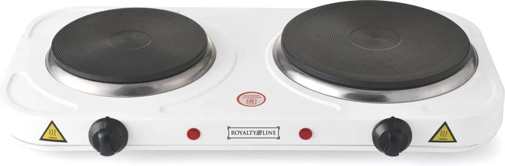 Elektrický dvouplotýnkový vařič Royalty Line DKP-2500.15 - 1000+1500W, Bílý