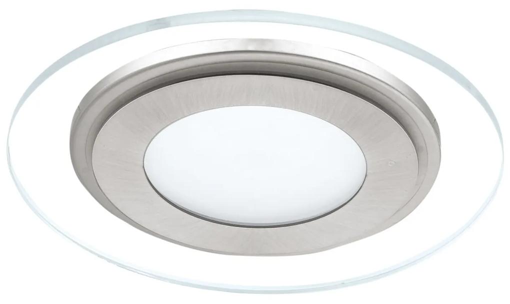 EGLO Podhľadové bodové LED svietidlo PINEDA 1, 12W, teplá biela, 15cm, okrúhle, strieborné