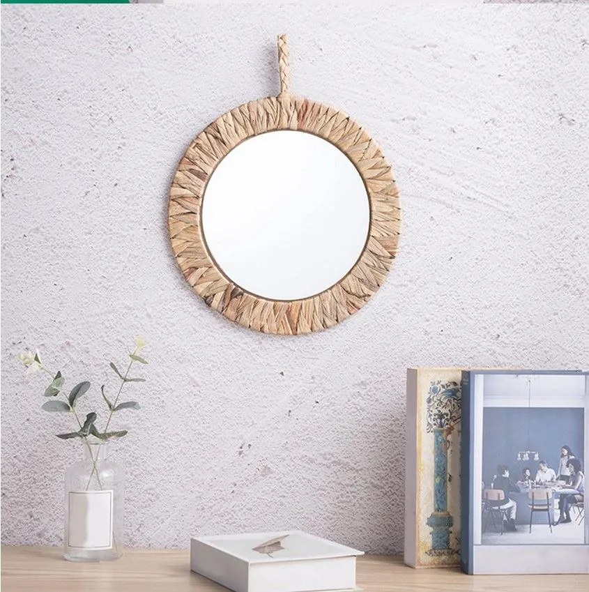 Tutumi, okrúhle zrkadlo 35cm v štýle BOHO 322059, HOM-03009