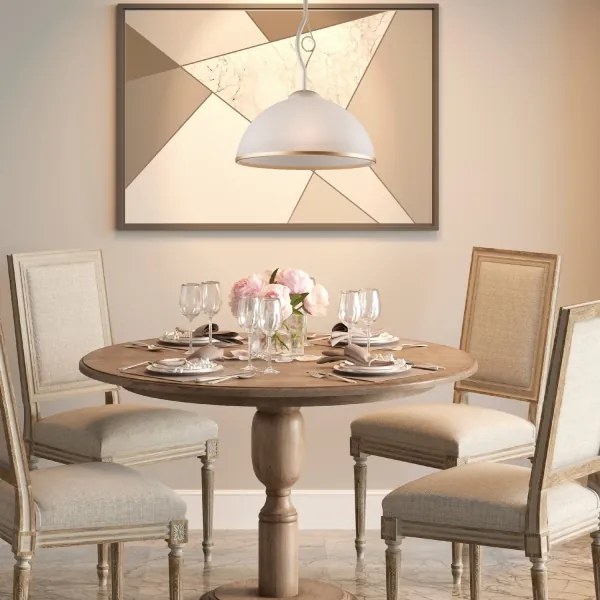 Brilagi - LED Luster na tyči ANTICO 1xE27/60W/230V biela patina