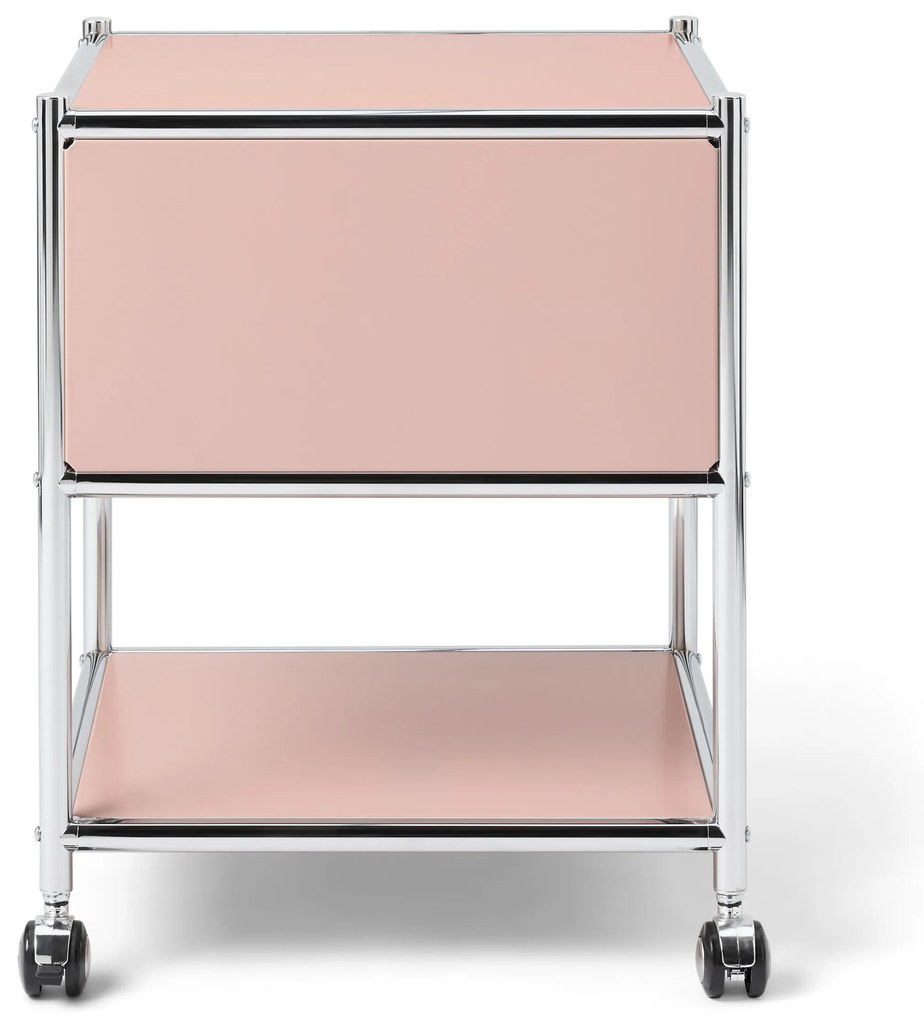 Kovový odkladací stolík »CN3« s 1 zásuvkou, staroružový