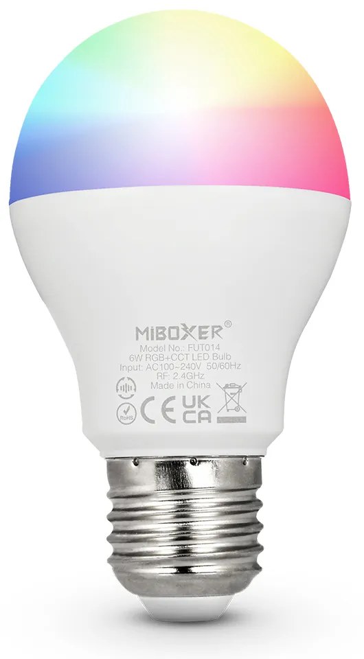 LED Solution Mi-Light MiBoxer RF LED žiarovka RGB+CCT 6W E27 FUT014