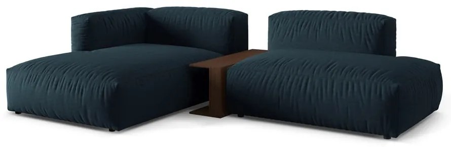 Tmavomodrá modulárna rohová pohovka (ľavý roh) Martina – Micadoni Home
