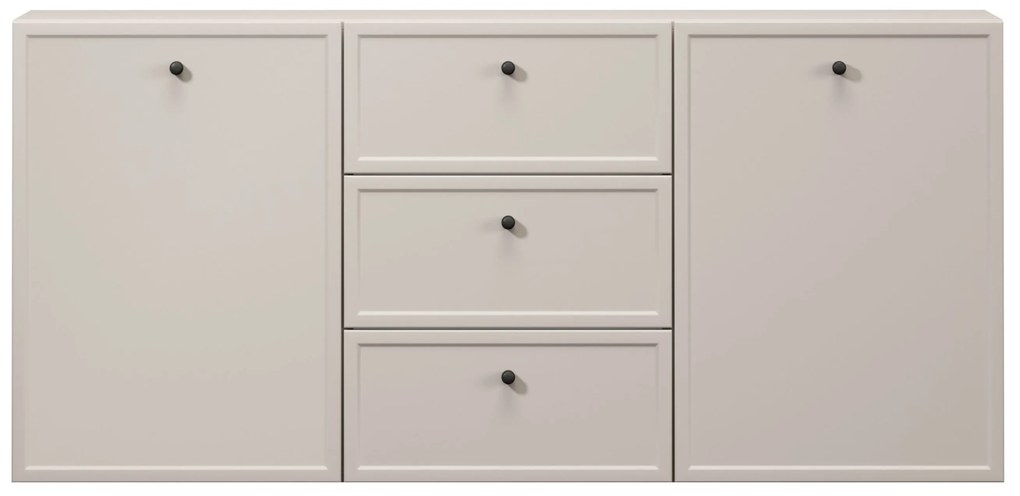 Závesná komoda Lorini 150 cm - kašmírová / čierne úchytky G