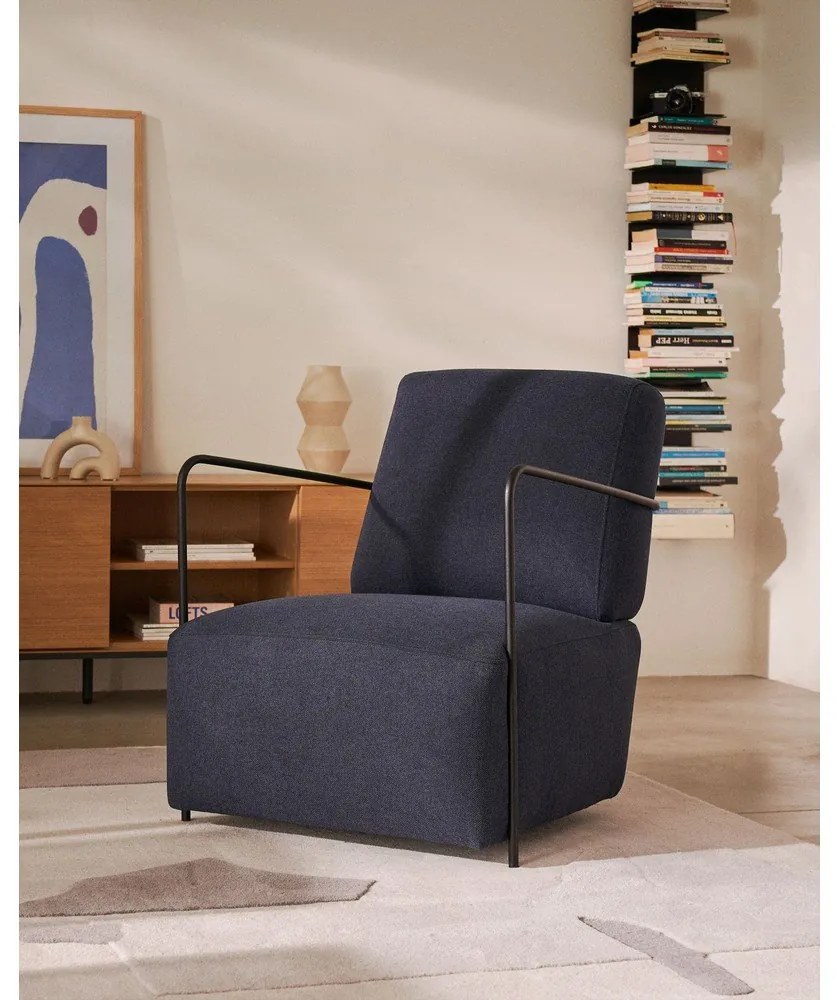 Modré kreslo Gamer – Kave Home