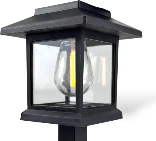 Solárna LED stĺpiková lampa - Sunlight A6109 - 38 cm - sada 2 ks