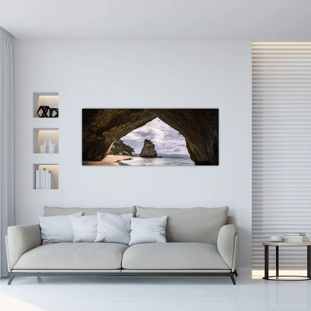Obraz z jaskyne, Nový Zéland (120x50 cm)