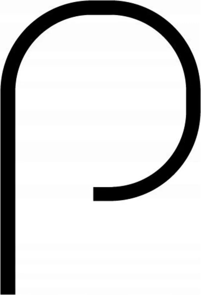 Artemide Alphabet of Light malé písmo p, 23W, 3000K, biela, 950x650 mm