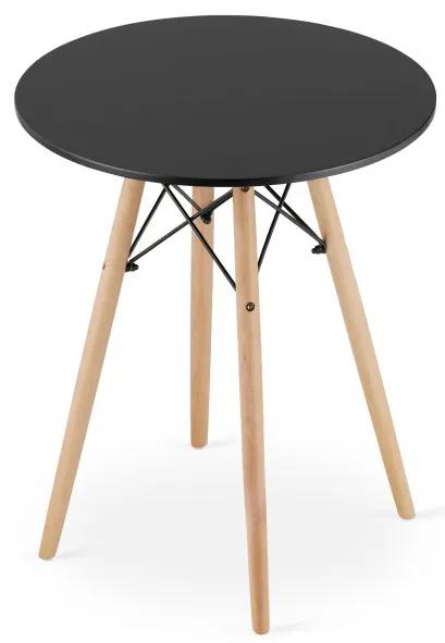 Okrúhly stôl TODI 60 cm čierny