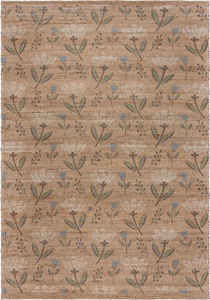 Flair Rugs, Kusový koberec Nadya Arriana Floral Natural, 200x290, hnedá, obývacia izba