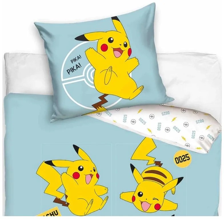 Detské obliečky Pokémon Pika Pika Pikachu 140x200/70x90 cm