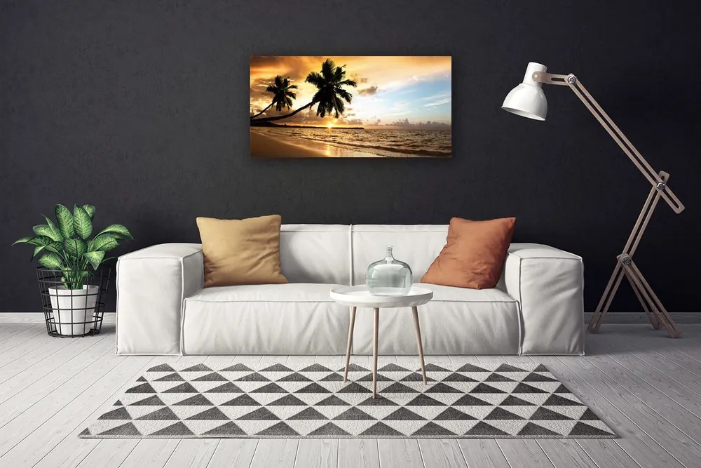 Obraz Canvas Palma stromy pláž krajina 140x70 cm