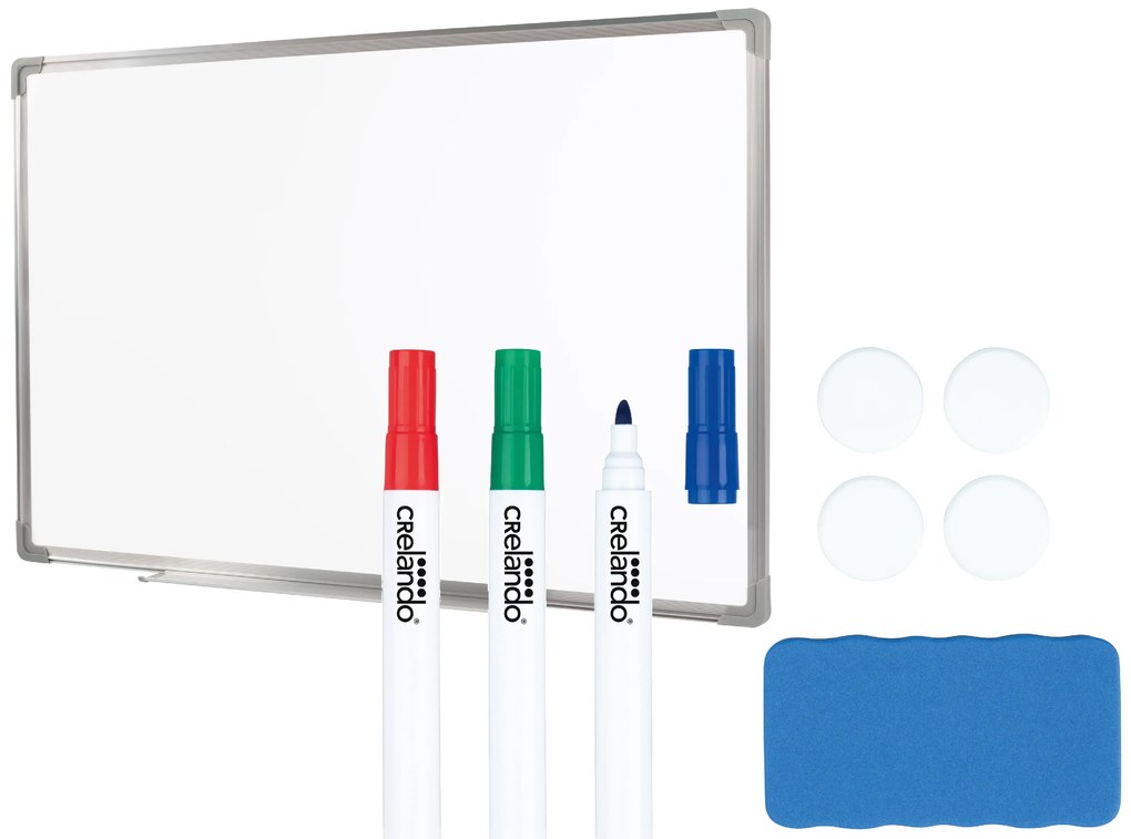 crelando®  Magnetická biela tabuľa + Príslušenstvo k magnetickej tabuli  (800010536)