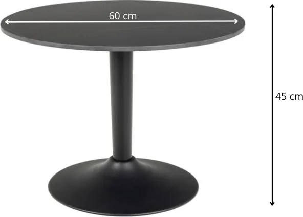 Konferenčný stolík Malta 60 cm čierny