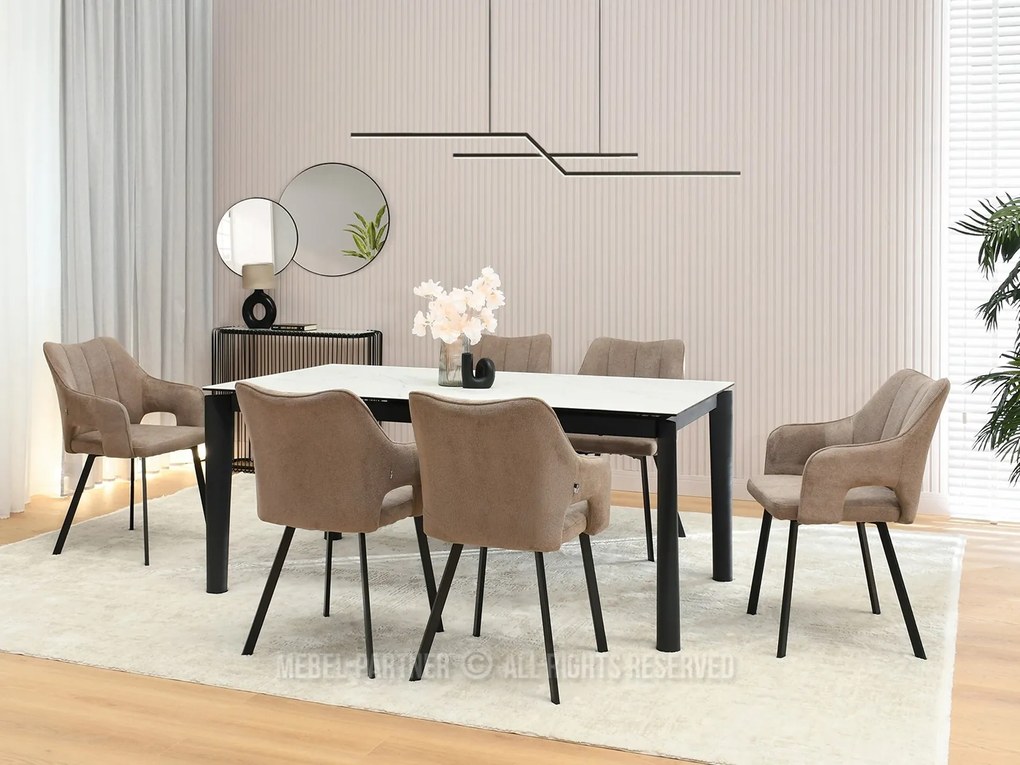 Stolička Carl (béžová + zlatá). Vlastná spoľahlivá doprava až k Vám domov. 1111017
