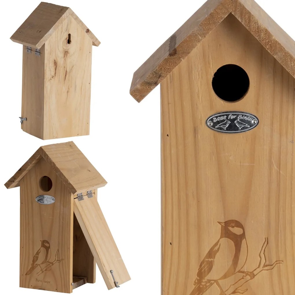 Vtáčia búdka Simple2, 30x17x14 cm, drevo, hnedá