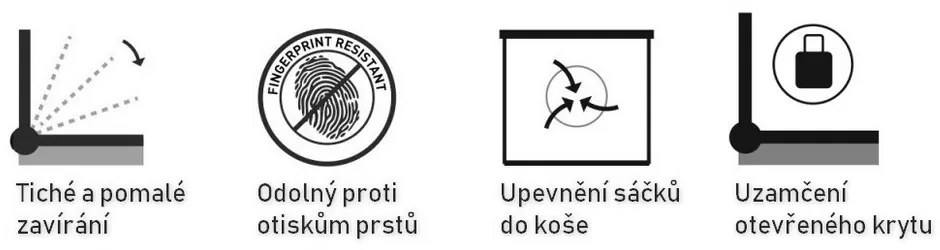 Kovový kôš nášľapný 20 l, nerez