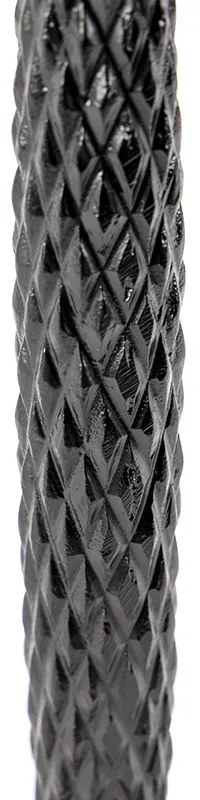 Art Deco stolná lampa bronzová s čiernym tienidlom 35 cm - Areka