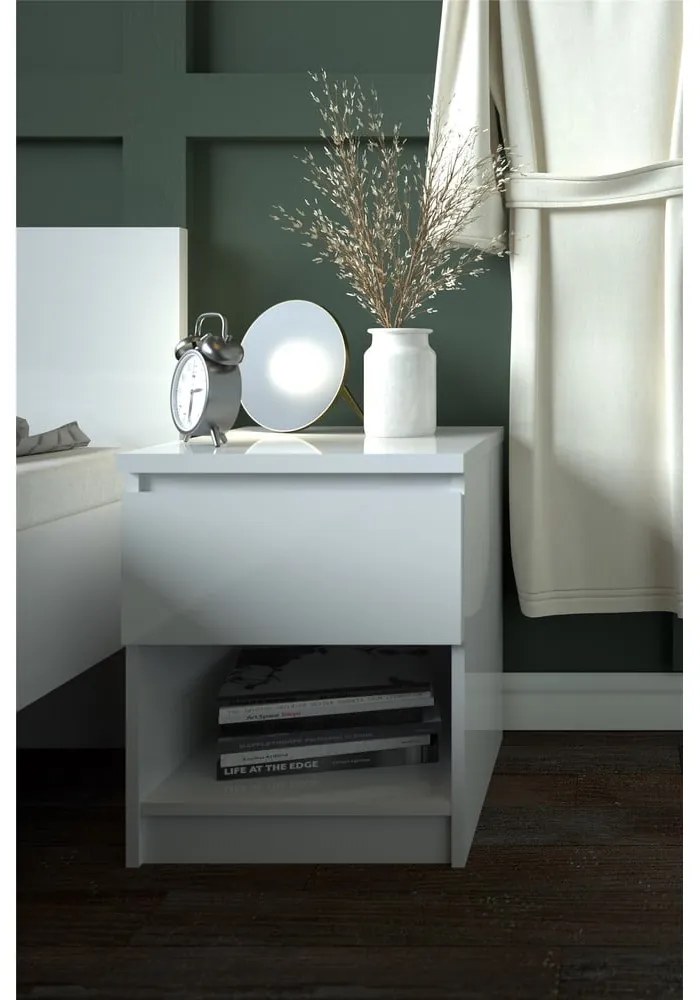 Biely nočný stolík Naia - Tvilum